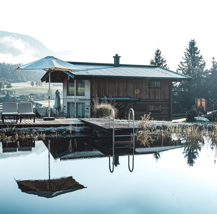 chalet with pond 